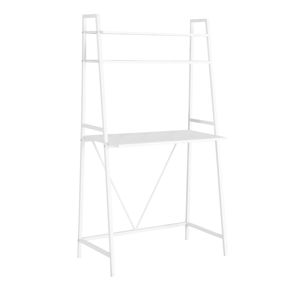 White TopwithWhite Metal Computer Desk By Homeroots | Desks | Modishstore