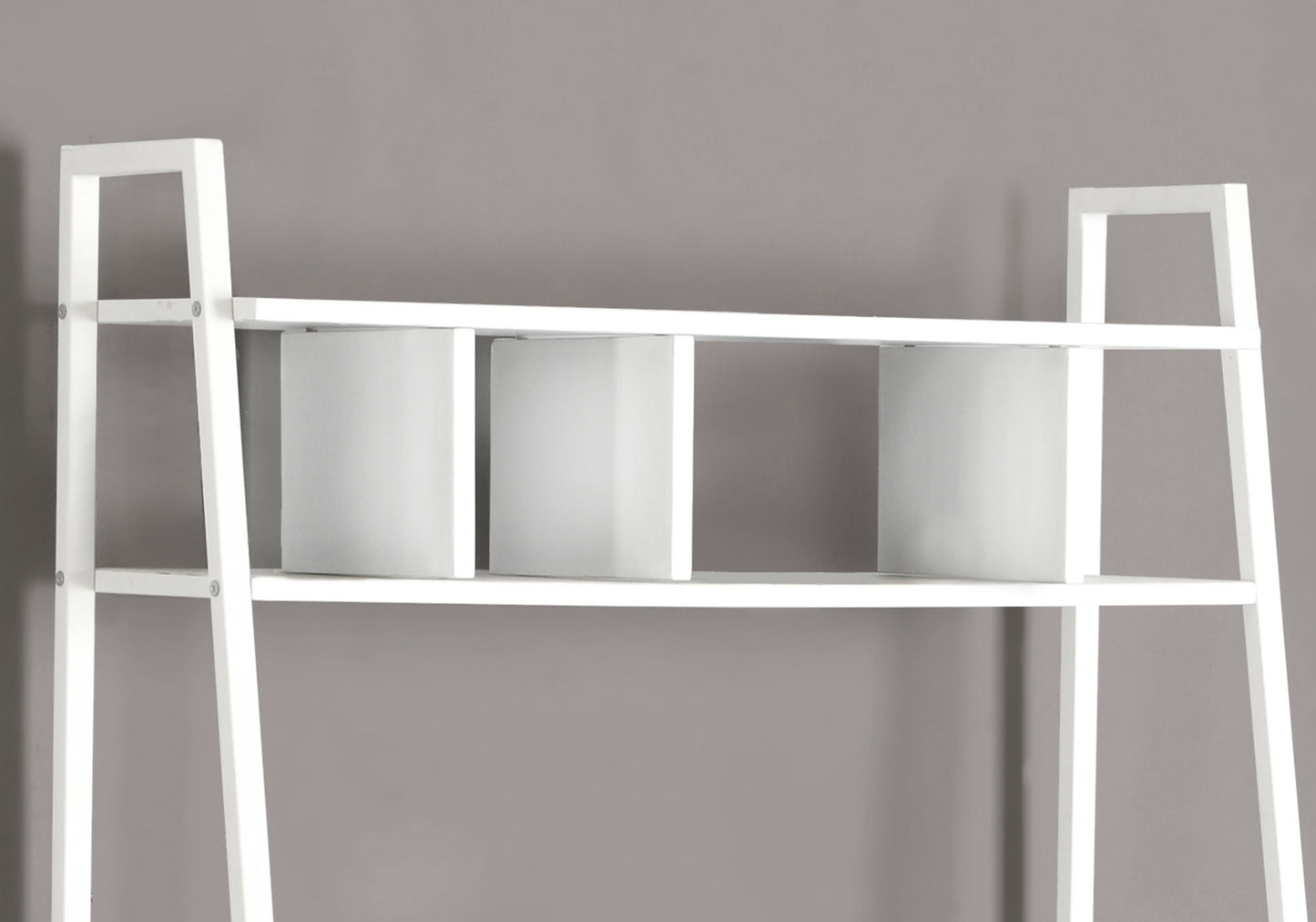 White TopwithWhite Metal Computer Desk By Homeroots | Desks | Modishstore - 2