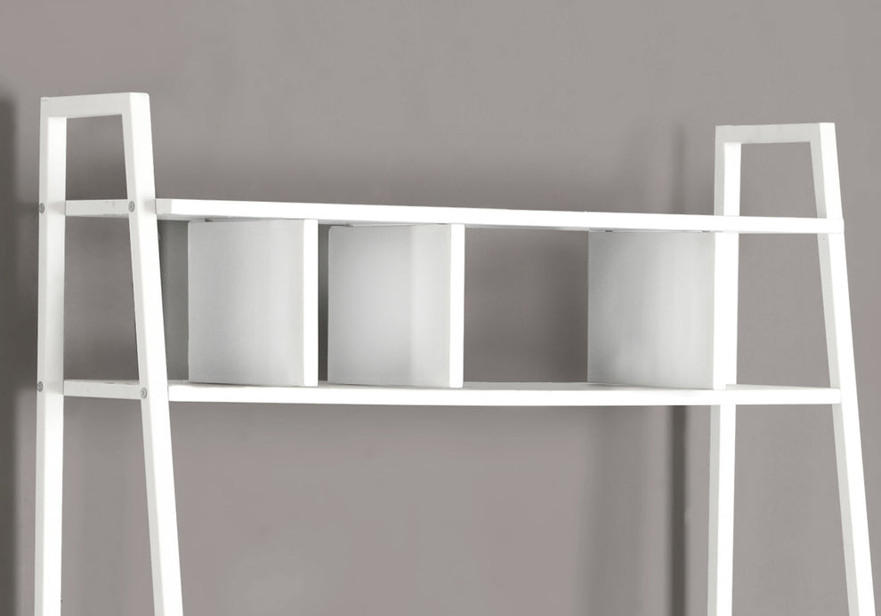White TopwithWhite Metal Computer Desk By Homeroots | Desks | Modishstore - 2