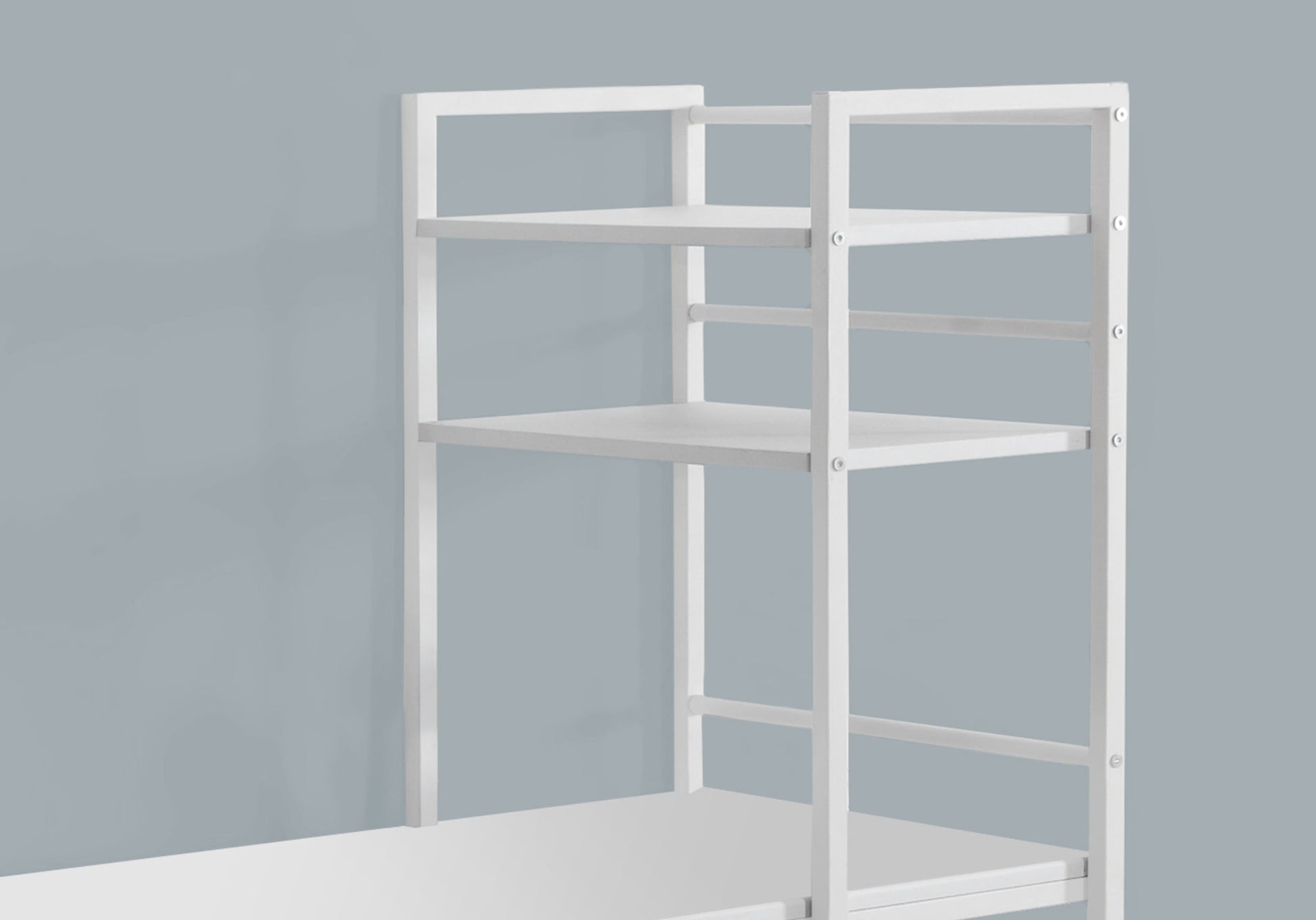 55" MDF and White Metal Computer Desk By Homeroots | Desks | Modishstore - 3