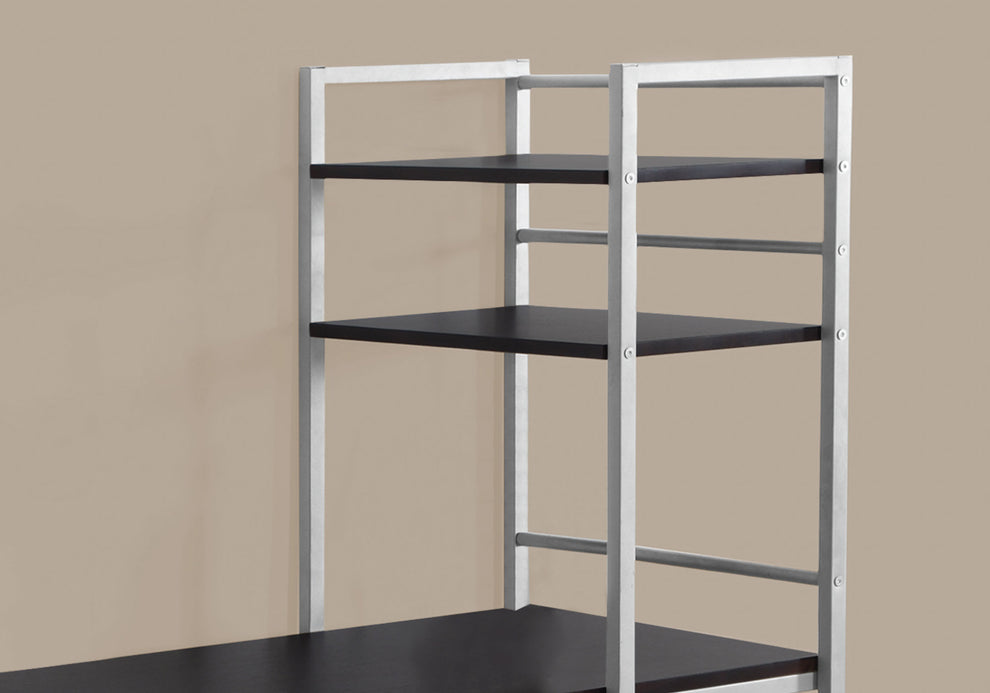 55" MDF and White Metal Computer Desk By Homeroots | Desks | Modishstore - 7