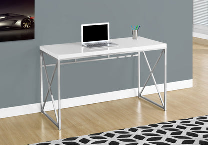 Modern Gold and Walnut Finish Computer Desk By Homeroots | Desks | Modishstore - 10