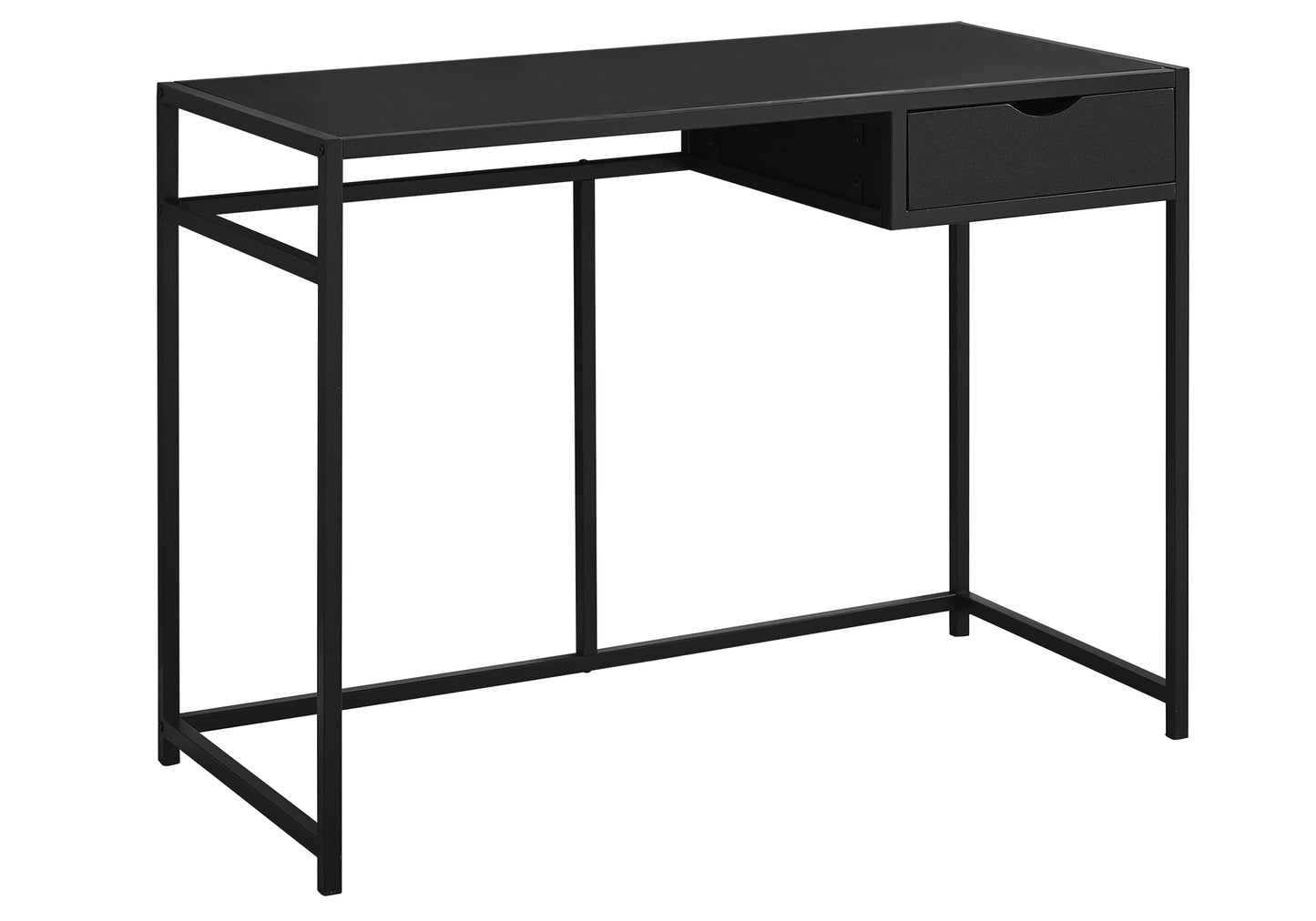 Black Mdf Metal Computer Desk By Homeroots | Desks | Modishstore