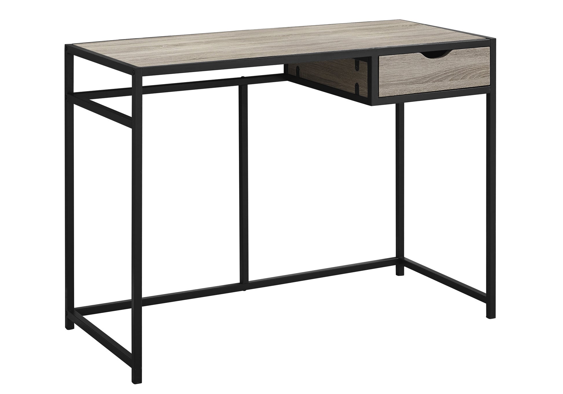 Black Mdf Metal Computer Desk By Homeroots | Desks | Modishstore - 5
