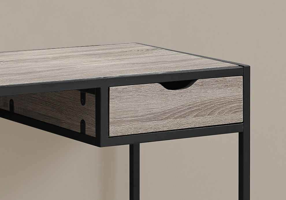 Black Mdf Metal Computer Desk By Homeroots | Desks | Modishstore - 6