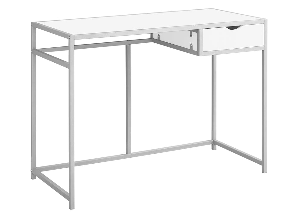 Black Mdf Metal Computer Desk By Homeroots | Desks | Modishstore - 9