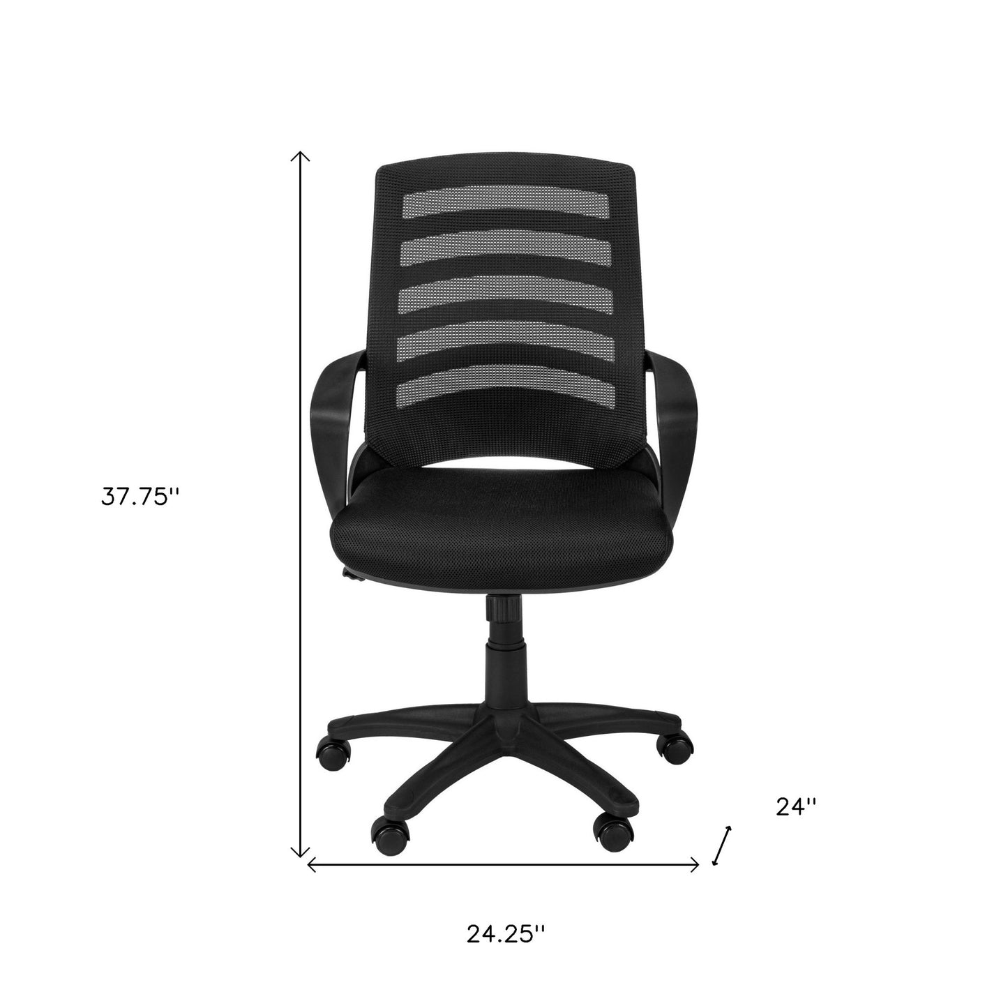 Black Foam Metal Nylon Multi Position Office Chair By Homeroots - 333420 | Office Chairs | Modishstore - 4
