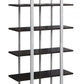 Cappuccino Silver Mdf Metal Bookshelf By Homeroots | Bookcases | Modishstore - 2