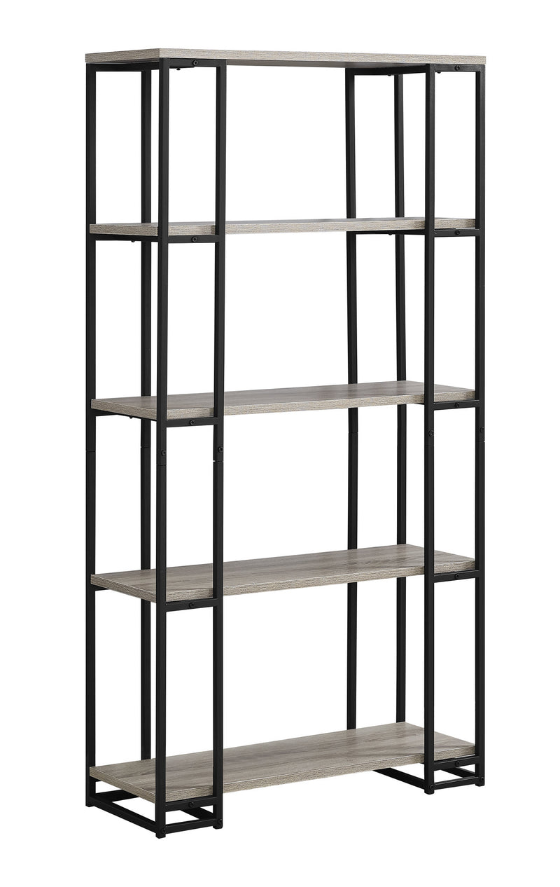 Dark Taupe Black Mdf Metal Bookcase By Homeroots | Bookcases | Modishstore