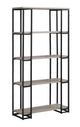 Dark Taupe Black Mdf Metal Bookcase By Homeroots | Bookcases | Modishstore