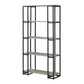 Dark Taupe Black Mdf Metal Bookcase By Homeroots | Bookcases | Modishstore - 5