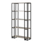 Dark Taupe Black Mdf Metal Bookcase By Homeroots | Bookcases | Modishstore - 6