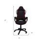 46" Black and Red Fabric Multi Position Office Chair By Homeroots | Office Chairs | Modishstore - 4