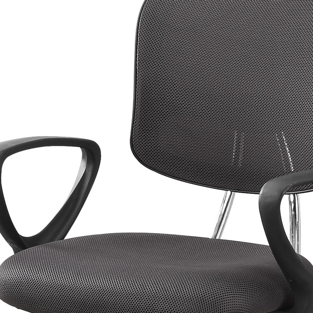 Black Foam Metal Polypropylene Polyester Office Chair By Homeroots | Office Chairs | Modishstore - 12