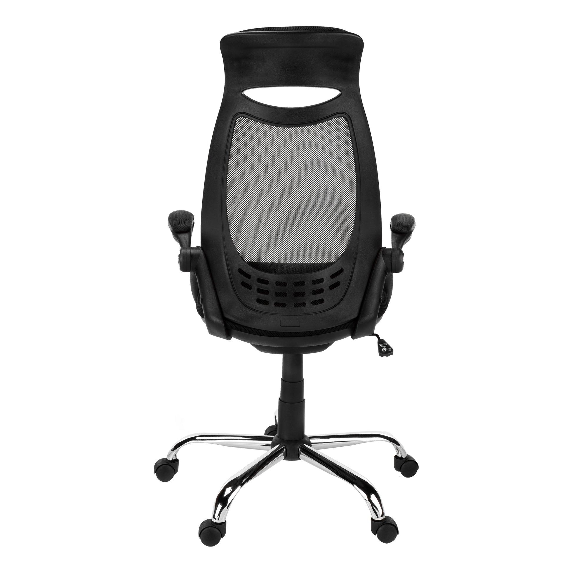 Black Foam Metal Office Chair With A High Back By Homeroots | Office Chairs | Modishstore - 3