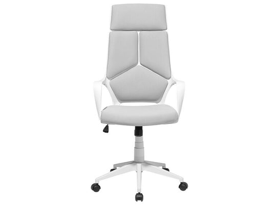 45.75" Foam White Polypropylene MDF and Metal High Back Office Chair By Homeroots | Office Chairs | Modishstore - 2