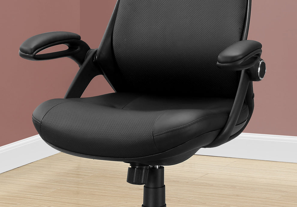 Black Foam Metal Nylon Multi Position Office Chair By Homeroots - 333459 | Office Chairs | Modishstore - 2
