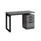 Grey Black Particle Board Hollow Core Computer Desk By Homeroots | Desks | Modishstore