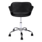 Black Chrome Metal Hydraulic Lift Base Office Chair By Homeroots | Office Chairs | Modishstore - 2