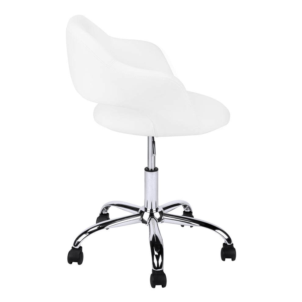 Black Chrome Metal Hydraulic Lift Base Office Chair By Homeroots | Office Chairs | Modishstore - 7