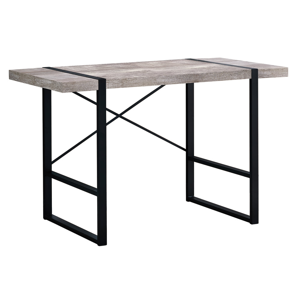 White Black Particle Board Hollow Core Metal Computer Desk By Homeroots | Desks | Modishstore - 5