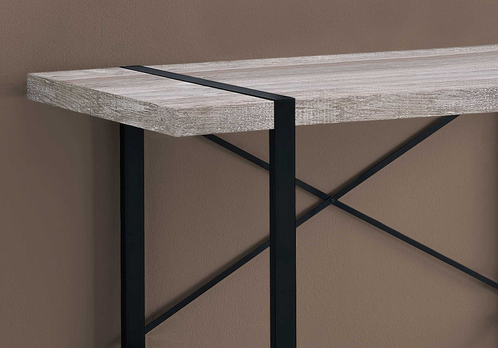 White Black Particle Board Hollow Core Metal Computer Desk By Homeroots | Desks | Modishstore - 6