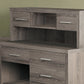 Dark Taupe Particle Board Hollow Core Computer Desk By Homeroots - 333475 | Desks | Modishstore - 2