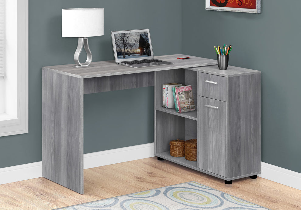 29.5" Particle Board and Laminate Computer Desk with a Storage Cabinet By Homeroots | Desks | Modishstore - 6