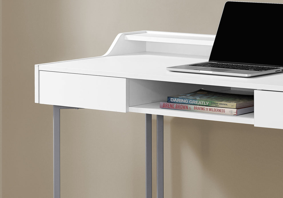 Dark Taupe Black Metal Computer Desk By Homeroots | Desks | Modishstore - 6