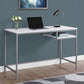 30" White MDF and White Metal Computer Desk By Homeroots | Desks | Modishstore