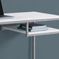 30" White MDF and White Metal Computer Desk By Homeroots | Desks | Modishstore - 3
