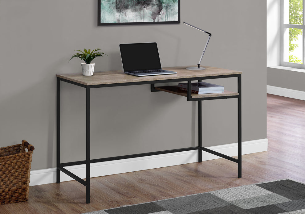 30" White MDF and White Metal Computer Desk By Homeroots | Desks | Modishstore - 11