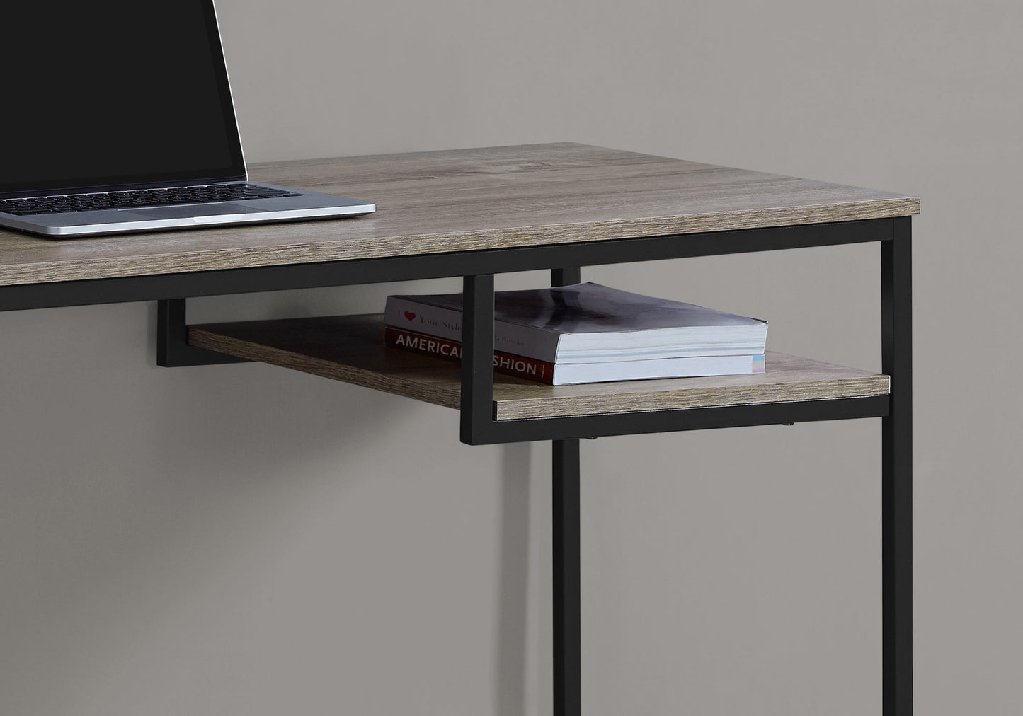 30" White MDF and White Metal Computer Desk By Homeroots | Desks | Modishstore - 13