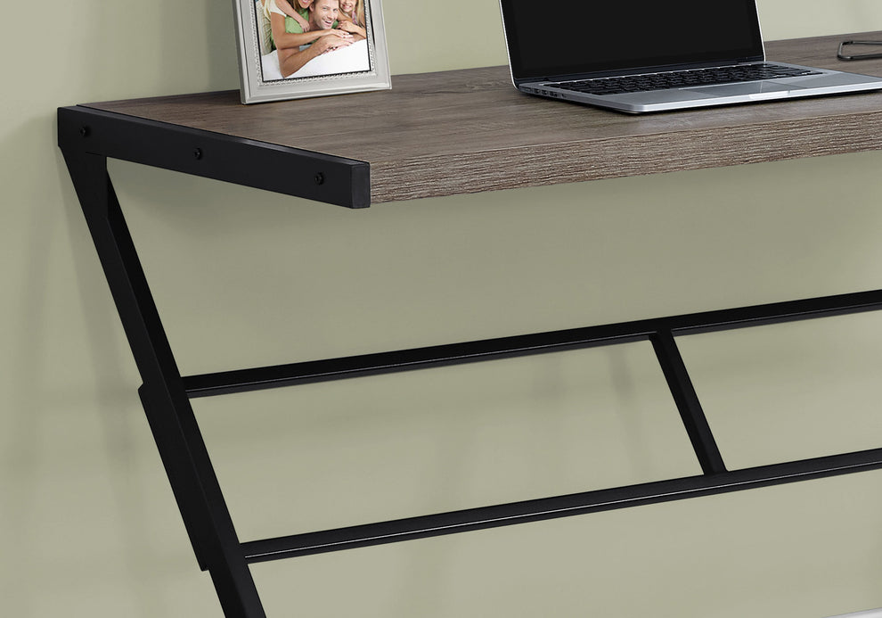White Silver Mdf Metal Computer Desk By Homeroots | Desks | Modishstore - 6