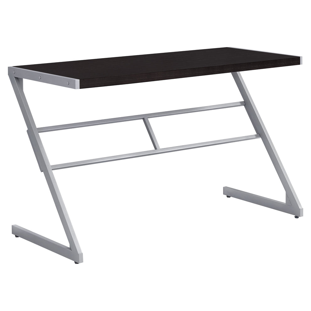White Silver Mdf Metal Computer Desk By Homeroots | Desks | Modishstore - 9
