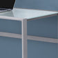 Black Tempered Glass Metal Computer Desk By Homeroots | Desks | Modishstore - 6