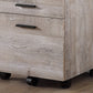 25.25" Particle Board and MDF Filing Cabinet with 3 Drawers By Homeroots | Drawers | Modishstore - 12