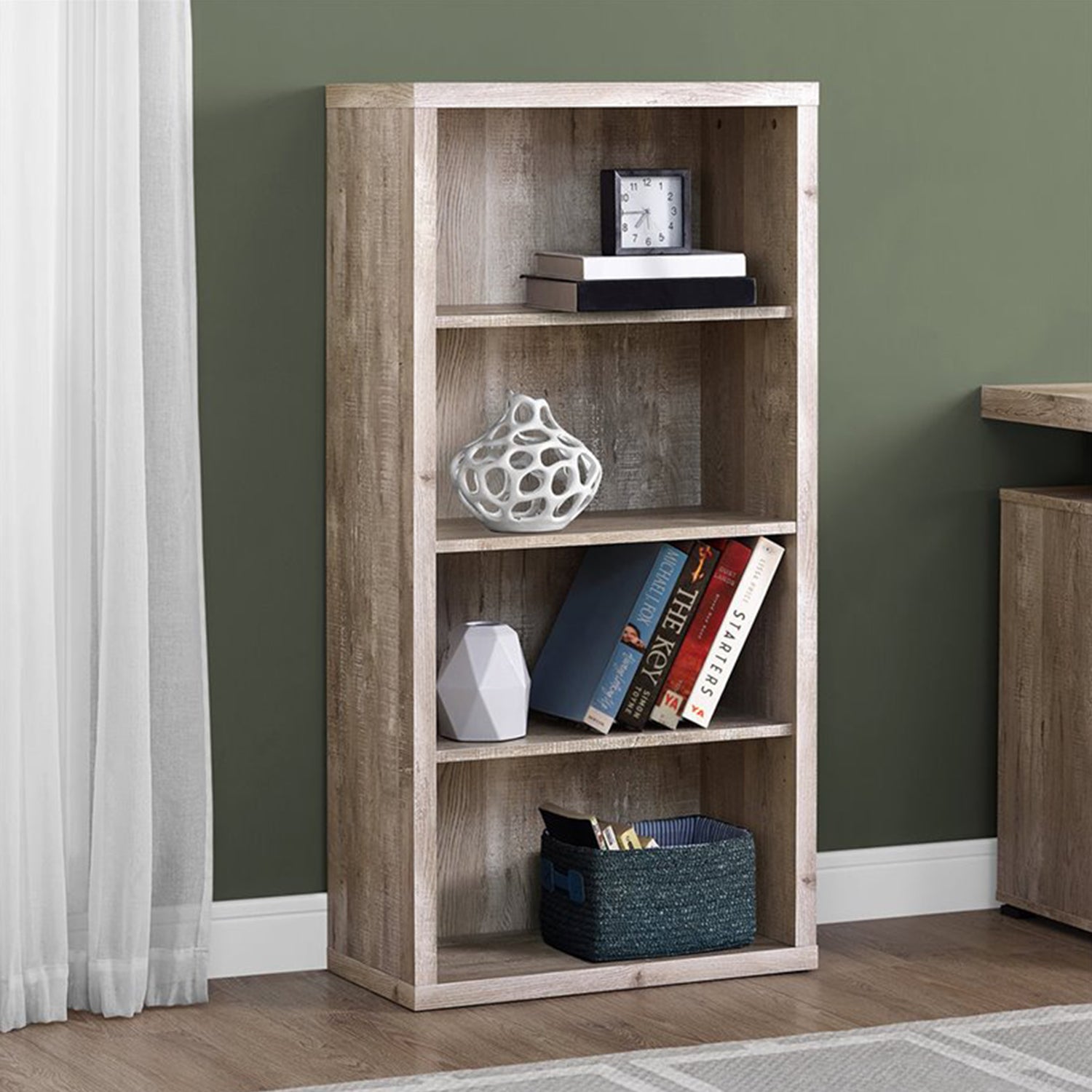 Adjustable Bookshelf By Homeroots | Bookcases | Modishstore - 17