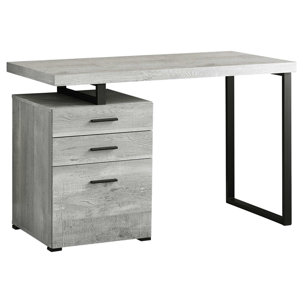 Brown Black Particle Board Hollow Core Metal Computer Desk By Homeroots - 333509 | Desks | Modishstore - 5