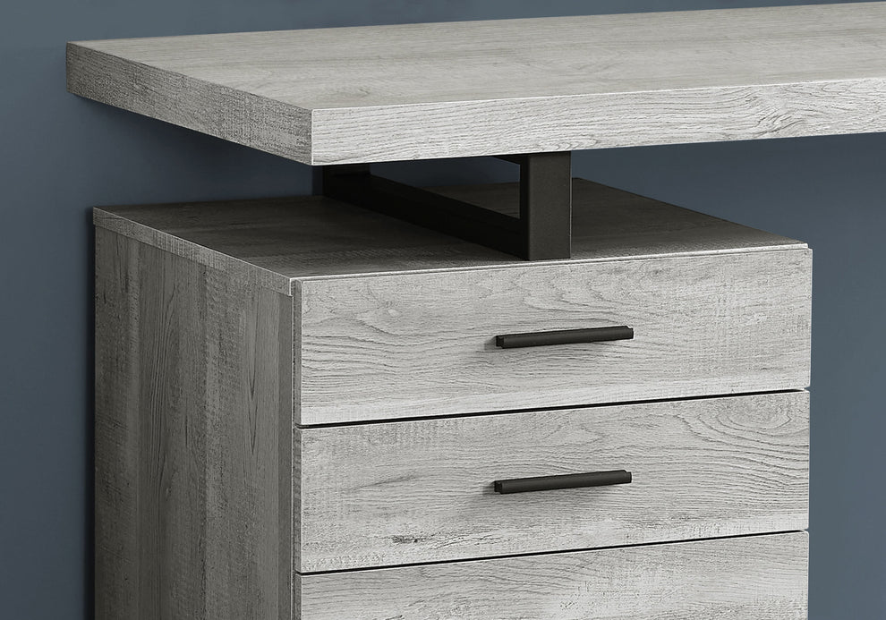 Brown Black Particle Board Hollow Core Metal Computer Desk By Homeroots - 333509 | Desks | Modishstore - 7