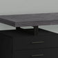 Brown Black Particle Board Hollow Core Metal Computer Desk By Homeroots - 333509 | Desks | Modishstore - 15