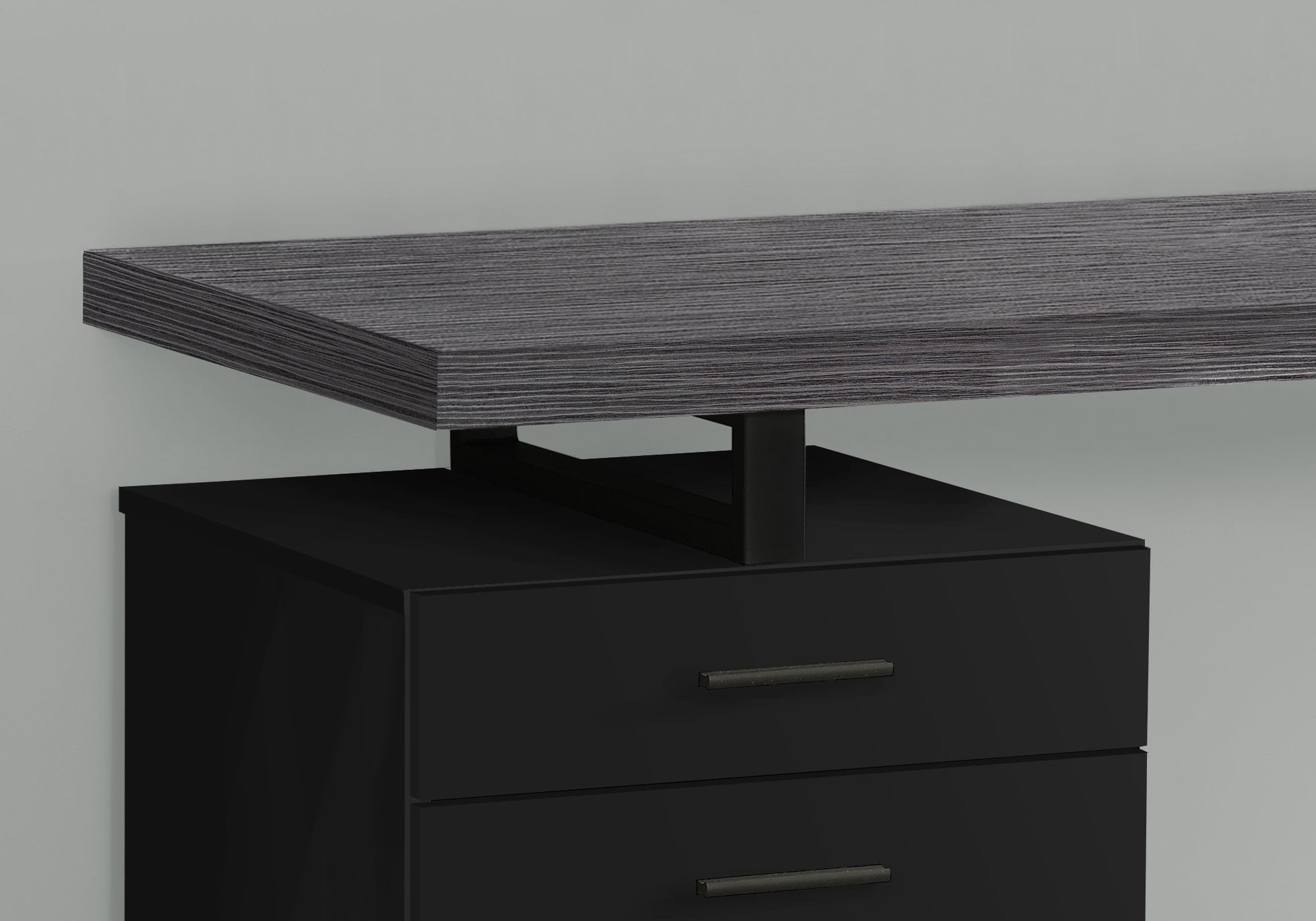 Brown Black Particle Board Hollow Core Metal Computer Desk By Homeroots - 333509 | Desks | Modishstore - 15
