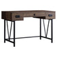 Brown Black Particle Board Hollow Core Metal Computer Desk By Homeroots - 333513 | Desks | Modishstore