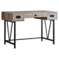 Brown Black Particle Board Hollow Core Metal Computer Desk By Homeroots - 333513 | Desks | Modishstore - 9