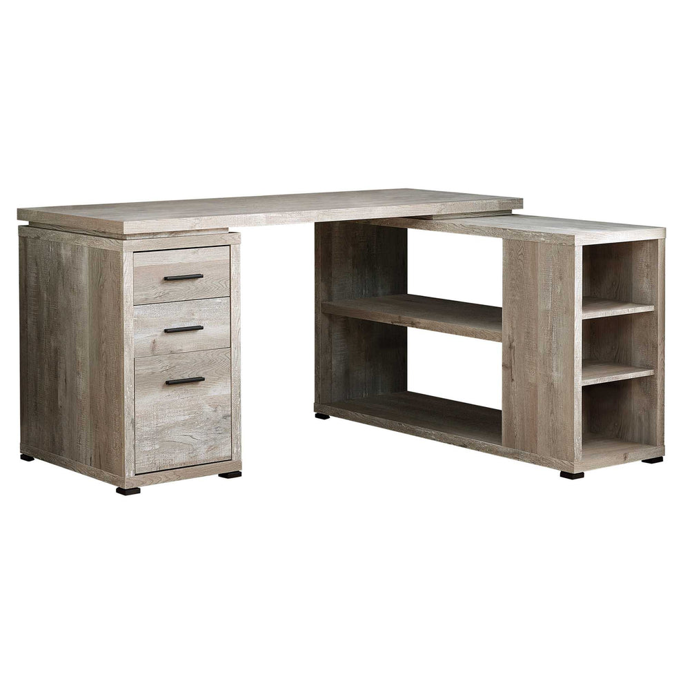 Black Grey Particle Board Hollow Core Computer Desk With A Grey Top By Homeroots | Desks | Modishstore - 13