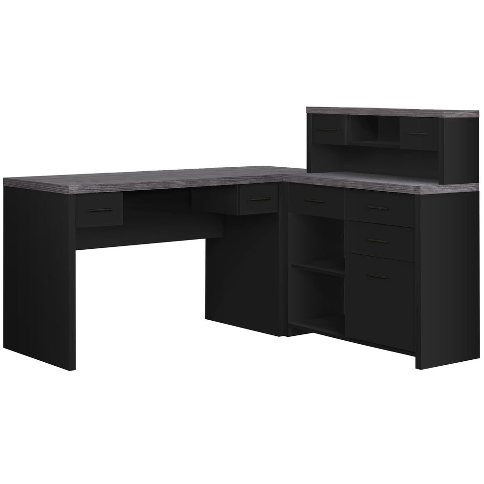 Taupe Particle Board Hollow Core Computer Desk By Homeroots | Desks | Modishstore - 5