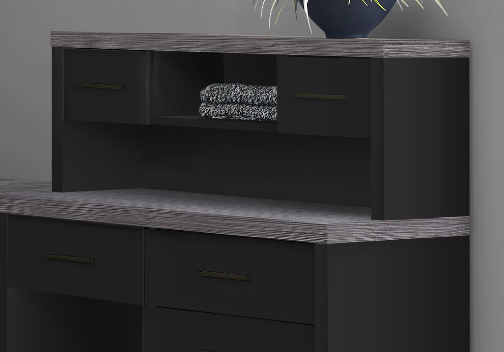 Taupe Particle Board Hollow Core Computer Desk By Homeroots | Desks | Modishstore - 6