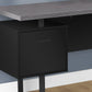 Black Grey Particle Board Hollow Core Metal Computer Desk By Homeroots - 333530 | Desks | Modishstore - 2