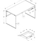 Brown Black Clear Particle Board Computer Desk By Homeroots | Desks | Modishstore - 3