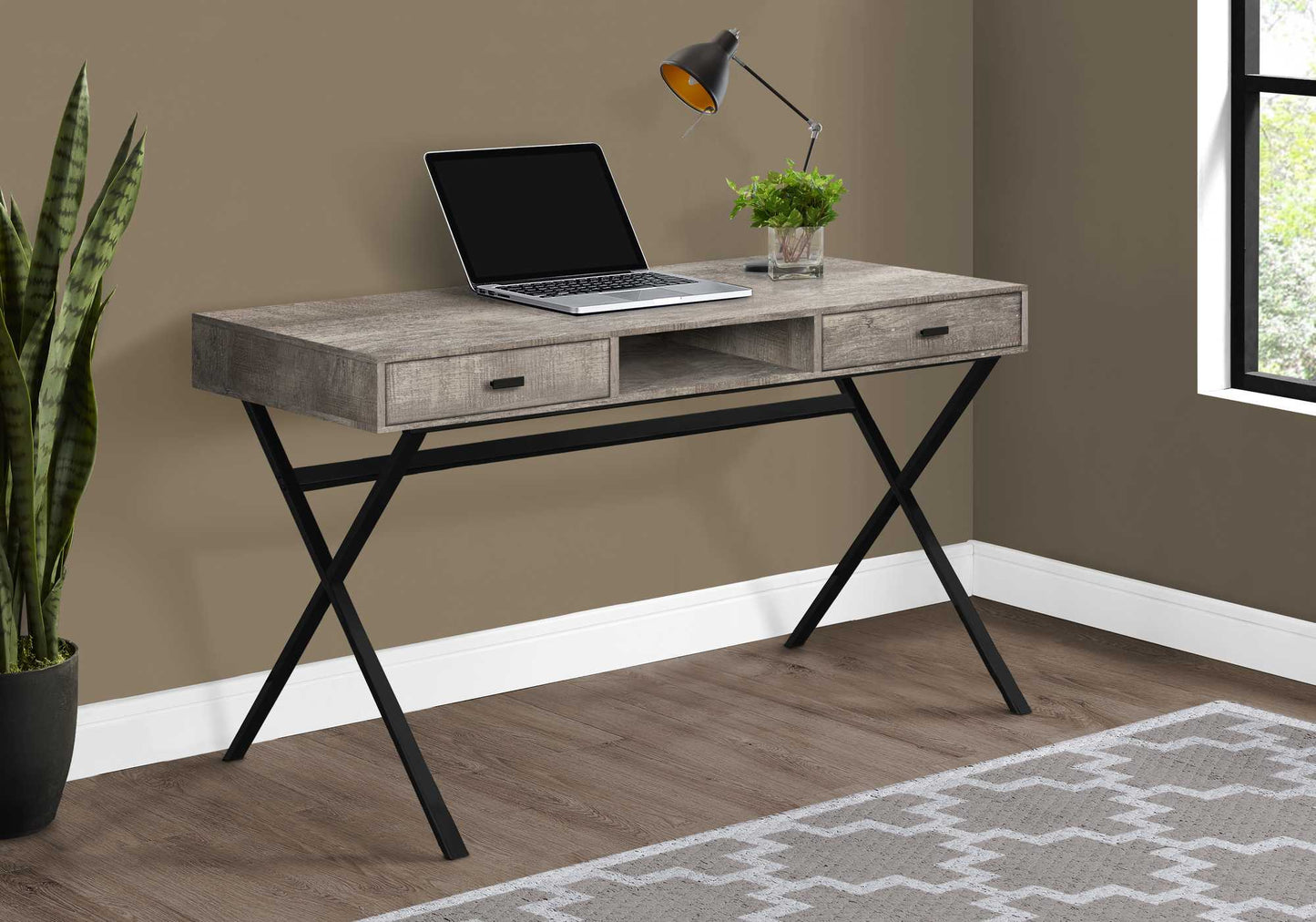 47" Rustic Taupe Computer Desk By Homeroots | Desks | Modishstore